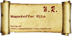 Wagenhoffer Rita névjegykártya