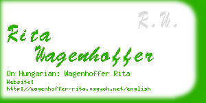 rita wagenhoffer business card